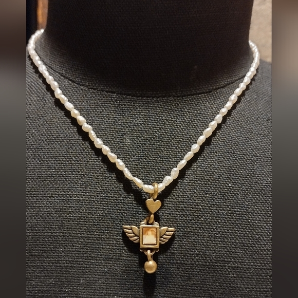 Real freshwater pearl GUESS necklace - Picture 1 of 16